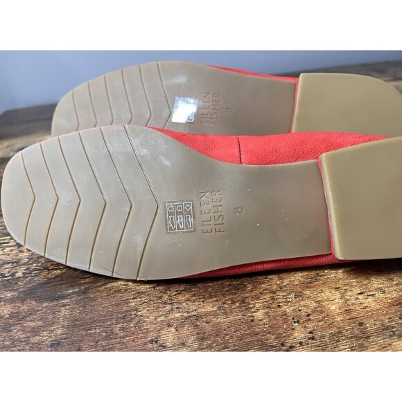 Eileen Fisher Women’s Loafers Size 8 Red Slip On Shoes Square Toe NWOB - Picture 5 of 10